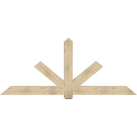 Ekena Millwork Kennewick Rough Sawn Timber Gable Bracket, Douglas Fir, 96"W x 40"H x 6"D x 6"F, 10/12 Pitch GBW096X40X0606KEN00RDF